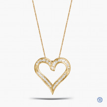 10kt Yellow Gold Diamond Heart Pendant with Chain