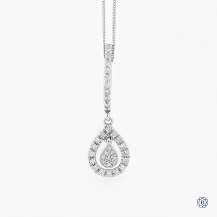 10k white gold diamond necklace