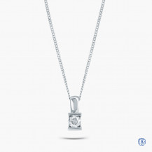 10kt White Gold Diamond Pendant with Chain