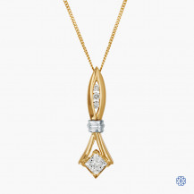 10kt Yellow and White Gold Pendant with Chain