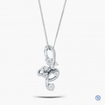 10kt White Gold and Diamond Pendant with Chain