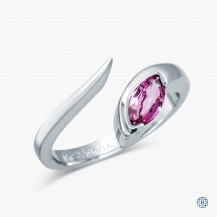 10k White Gold and Pink Sapphire Ring