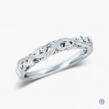 18k White Gold and Diamond Band