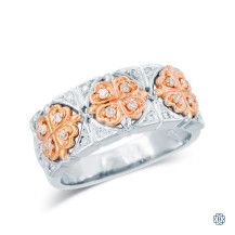 10kt White and Rose Gold Diamond Ring