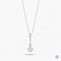10kt White Gold Diamond Pendant with Chain