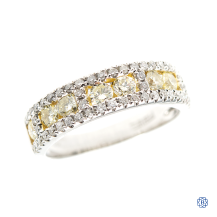 14k white and yellow gold diamond ring