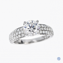 18k white gold 1.21ct moissanite engagement ring