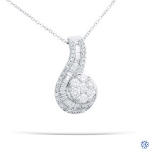 14kt White Gold Diamond Pendant with Chain