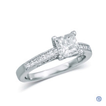 Tacori Platinum 0.90ct Princess-cut Moissanite Engagement ring