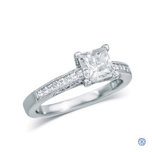 Platinum Tacori 0.90ct Princess-cut Moissanite Engagement ring