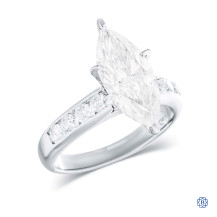 18kt White Gold Lady's 3.02ct Marquise Cut Diamond Engagement Ring