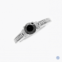 Scott Kay 19kt white gold 0.75 black diamond engagement ring