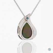 14k white gold and gemstone necklace