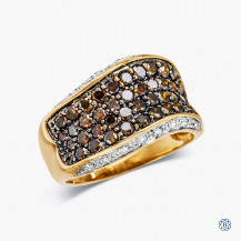 14k Yellow Gold and Diamond Ring