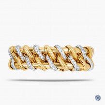 18kt Yellow and White Gold Diamond Bangle