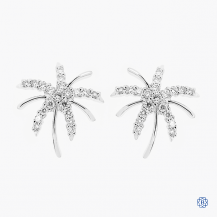 18k white gold and diamond stud earrings