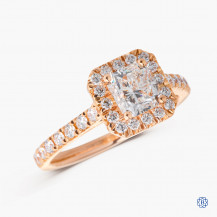 14k Rose Gold 1.00ct. Radiant Cut Diamond Engagement Ring