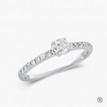 18kt white gold 0.25ct Maple Leaf Diamond engagement ring