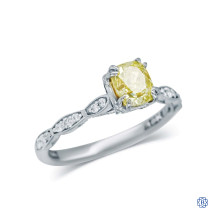 Tacori 18kt White Gold 1.01 Yellow Diamond Engagement Ring