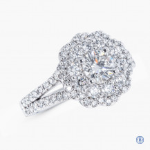  Platinum 0.52ct Maple Leaf Diamond Engagement Ring