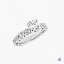 Tacori Classic Crescent platinum 1.04ct Lab Created diamond engagement ring