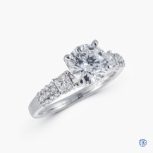 14k White Gold 1.40ct Swarovski Lab Created Diamond Solitaire Engagement Ring