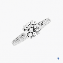 Scott Kay 19k white gold 1.25ct lab grown diamond engagement ring