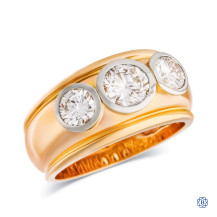 14kt Custom Yellow And White Gold Diamond Ring