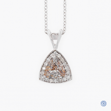 14k white gold diamond pendant with chain