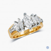 14k Yellow and White Gold Diamond Ring