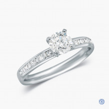 18k white gold and diamond engagement ring
