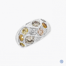 custom made 18kt white gold diamond ring