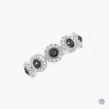 14k white gold black and white diamond ring