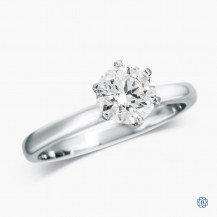 14k White Gold 1.01ct Diamond Solitaire Engagement Ring