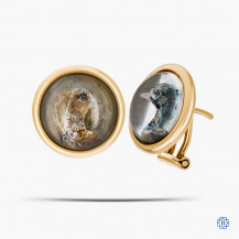 14k Yellow Gold Avian Earrings