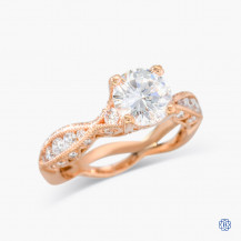 Tacori Classic Crescent 18k Rose Gold 1.05ct. Diamond Engagement Ring