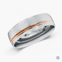 10kt white and rose gold wedding band