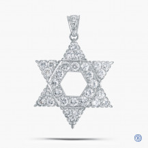 18k white gold and diamond custom made “star” pendant