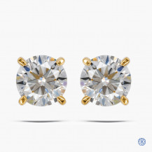 14kt Yellow Gold 1.40ct Lab Created Diamond Earrings