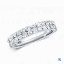 18kt White Gold Lady's 0.48ct Maple Leaf Diamonds Wedding Band