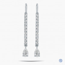 18kt White Gold Pear Shape 0.57ct Maple Leaf Diamond Earrings