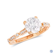 Tacori 18kt Rose Gold 1.29ct Lab Created Diamond Engagement Ring