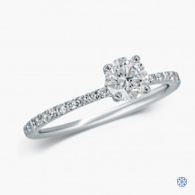 Platinum 0.59ct Maple Leaf Diamonds Engagement Ring