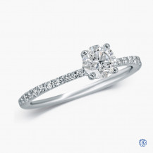 Platinum Lady's 0.59ct Maple Leaf Diamond Engagement Ring