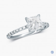 18kt White Gold 1.58ct Maple Leaf Diamond Engagement Ring