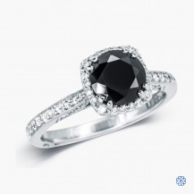 Tacori 18kt White Gold 2.30ct Black Diamond Dantela Engagement Ring