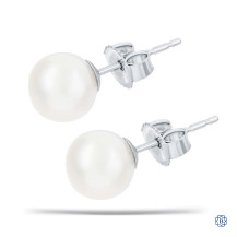 14kt White or Yellow Gold Pearl Stud Earrings