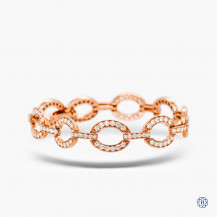 14kt Rose Gold Maple Leaf Diamond Bracelet