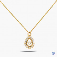 14kt Yellow Gold Maple Leaf Diamond Necklace