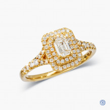 14kt Yellow Gold 0.33ct Maple Leaf Diamond Engagement Ring